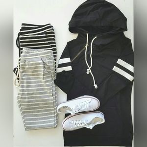 GORGEOUS Naketano style double hood lightweight hoodie.